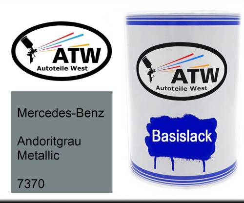 Mercedes-Benz, Andoritgrau Metallic, 7370: 500ml Lackdose, von ATW Autoteile West.